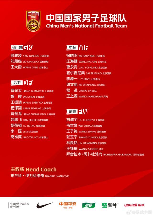 国足名单出炉：塞鸟王钰栋刘诚宇入选 侯永永无缘